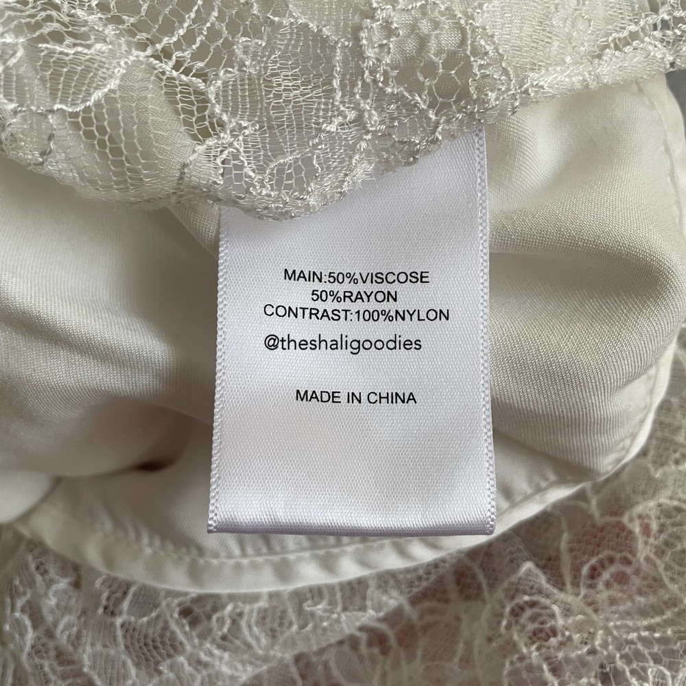 AJE Veil Lace Shirt Ivory White Button Down Top - Picture 11 of 11